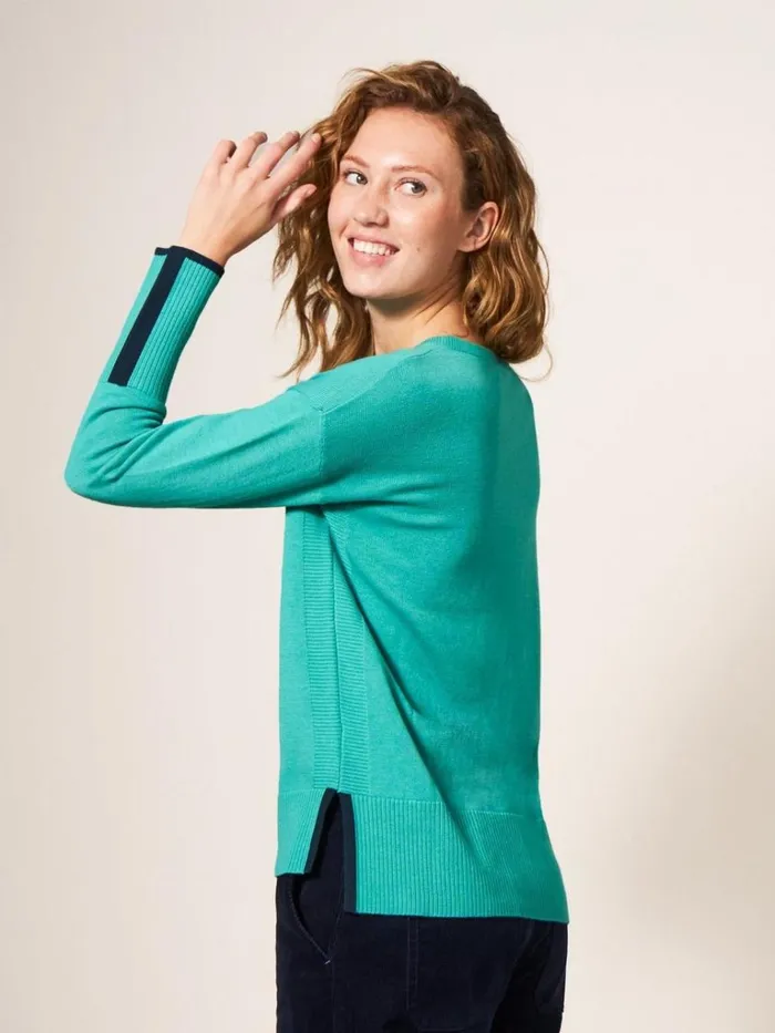 Women KNITWEAR White Stuff Olive Knitted Jumper Bright Blue