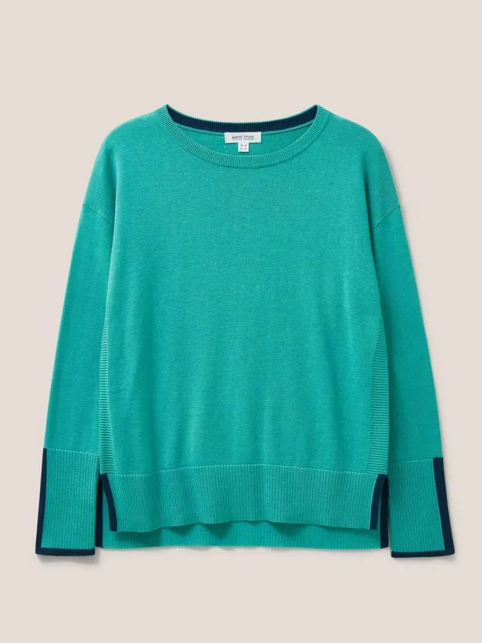 Women KNITWEAR White Stuff Olive Knitted Jumper Bright Blue
