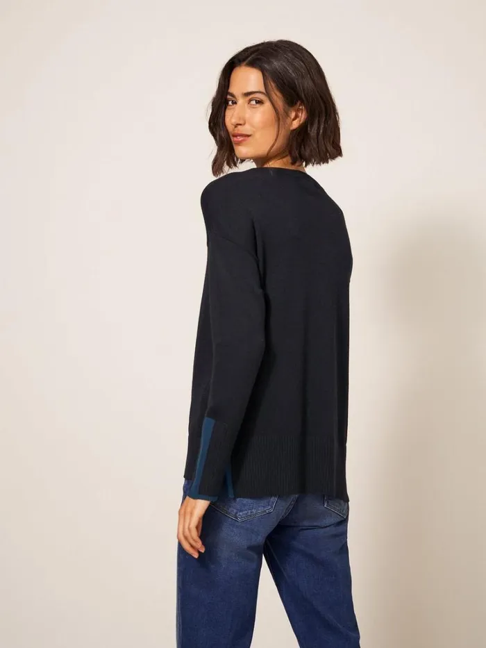 Women KNITWEAR White Stuff Olive Knitted Jumper Dk Grey Women KNITWEAR White Stuff Olive Knitted Jumper Dk Grey