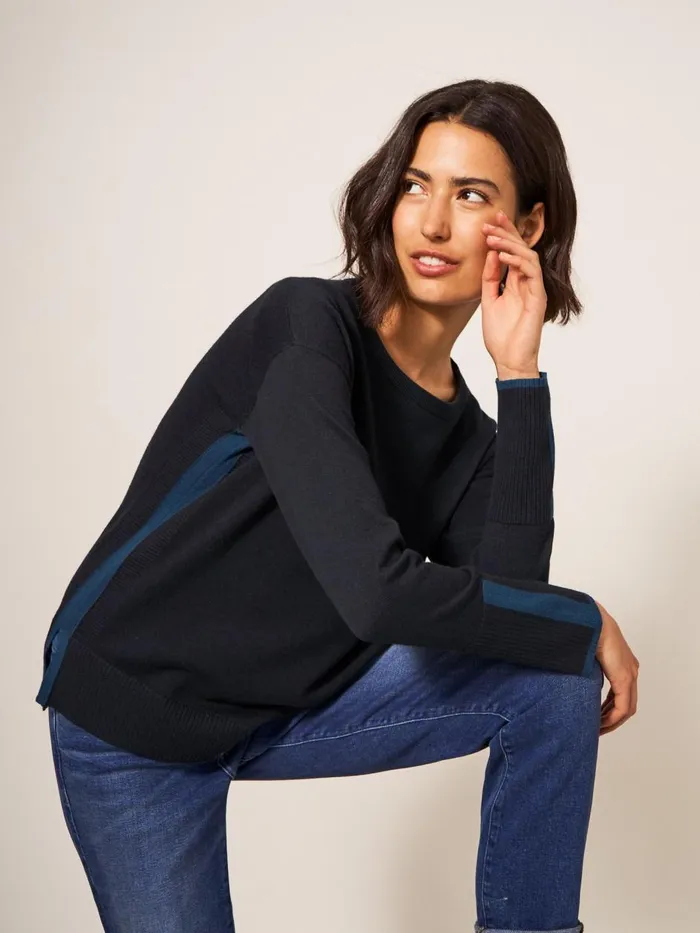 Women KNITWEAR White Stuff Olive Knitted Jumper Dk Grey Women KNITWEAR White Stuff Olive Knitted Jumper Dk Grey