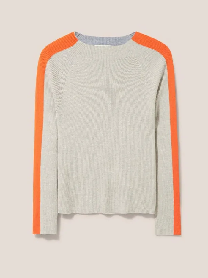 Women KNITWEAR White Stuff POP RIB JUMPER Natural Multi Women KNITWEAR White Stuff POP RIB JUMPER Natural Multi