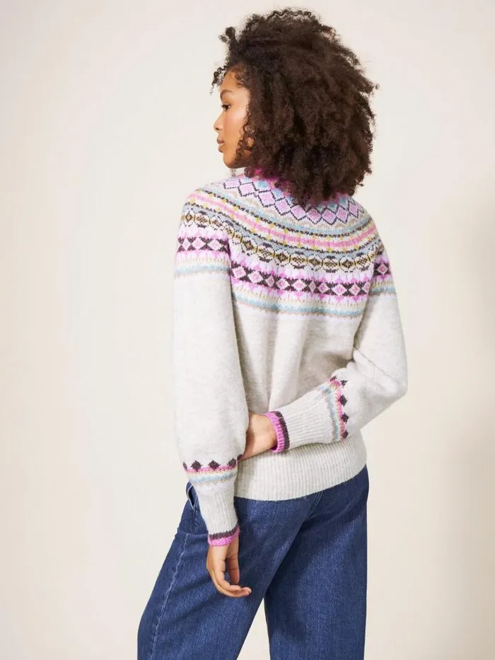 Women KNITWEAR White Stuff POPPY FAIRISLE JUMPER White Multi Women KNITWEAR White Stuff POPPY FAIRISLE JUMPER White Multi