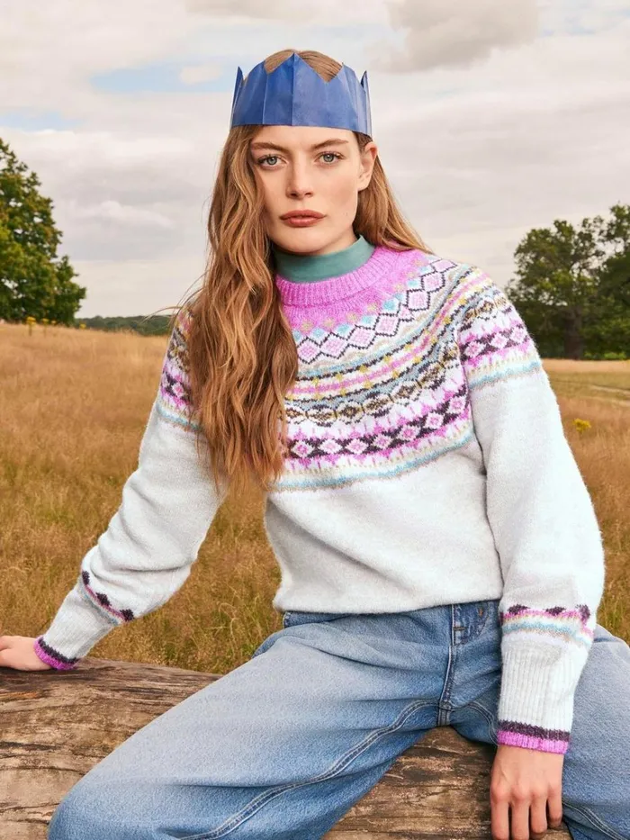 Women KNITWEAR White Stuff POPPY FAIRISLE JUMPER White Multi Women KNITWEAR White Stuff POPPY FAIRISLE JUMPER White Multi