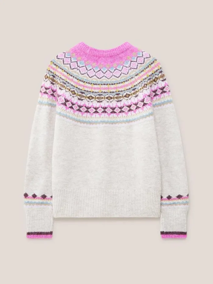 Women KNITWEAR White Stuff POPPY FAIRISLE JUMPER White Multi Women KNITWEAR White Stuff POPPY FAIRISLE JUMPER White Multi