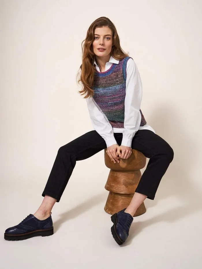 Women KNITWEAR White Stuff SAKURA TANK Green Multi