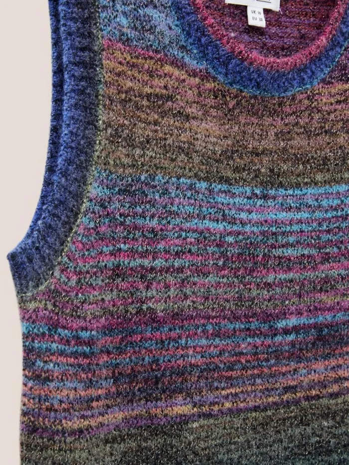 Women KNITWEAR White Stuff SAKURA TANK Green Multi Women KNITWEAR White Stuff SAKURA TANK Green Multi