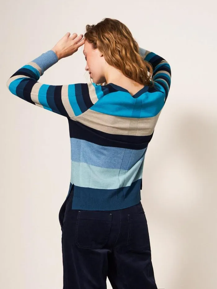Women KNITWEAR White Stuff URBAN COLOURBLOCK JUMPER Teal Multi