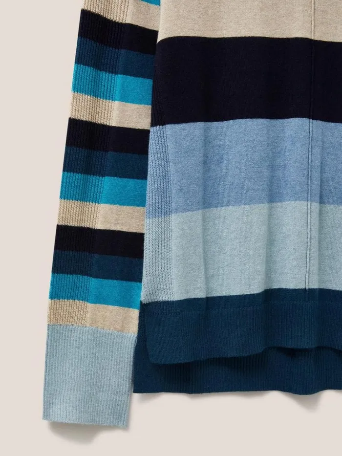Women KNITWEAR White Stuff URBAN COLOURBLOCK JUMPER Teal Multi