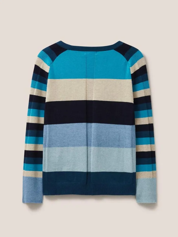 Women KNITWEAR White Stuff URBAN COLOURBLOCK JUMPER Teal Multi