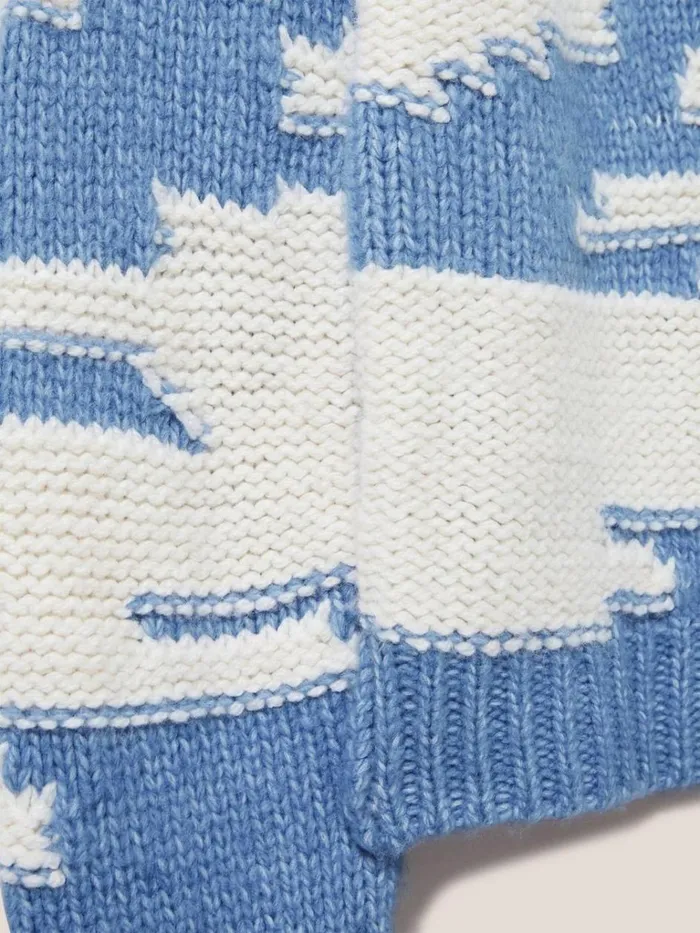 Women KNITWEAR White Stuff WAVE JUMPER Blue Multi