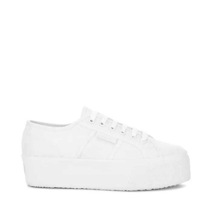 Women Lady Shoes Woman 2790 PLATFORM LAME Wedge TOTAL WHITE Superga Platform