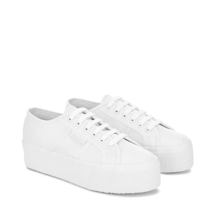 Women Lady Shoes Woman 2790 PLATFORM LAME Wedge TOTAL WHITE Superga Platform