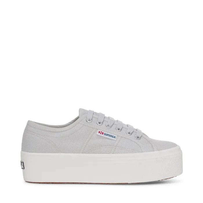 Women Lady Shoes Woman 2790 PLATFORM Wedge GREY SILVERFAVORIO Superga Platform