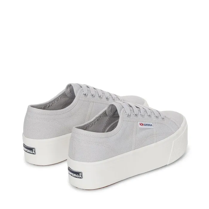 Women Lady Shoes Woman 2790 PLATFORM Wedge GREY SILVERFAVORIO Superga Platform