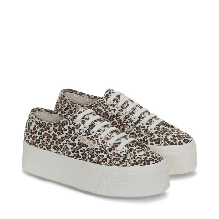 Women Lady Shoes Woman 2790 PRINT Wedge LT CLASSIC LEOPARDFAVORIO Superga Platform