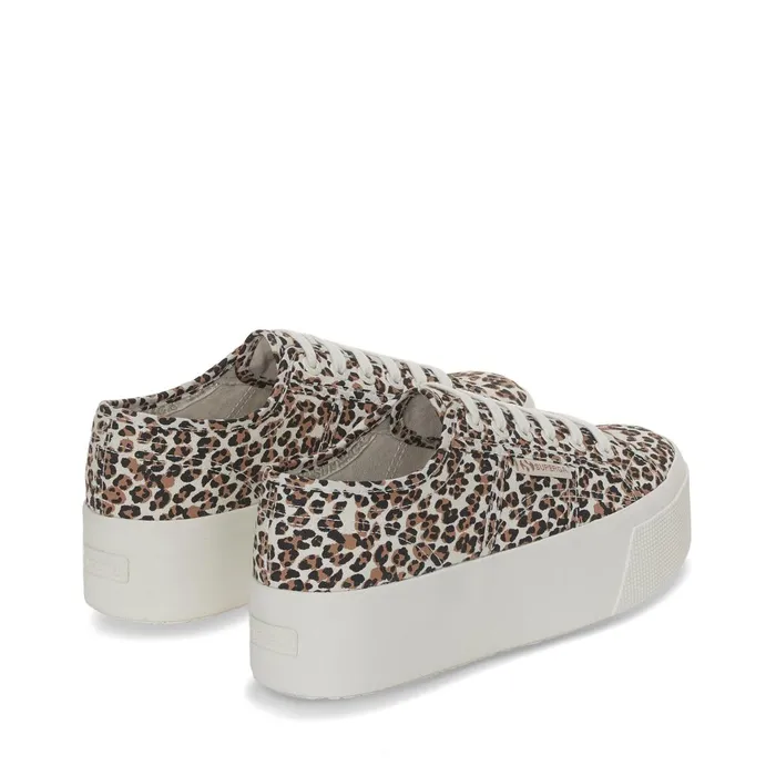 Women Lady Shoes Woman 2790 PRINT Wedge LT CLASSIC LEOPARDFAVORIO Superga Platform