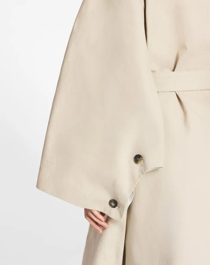 Women Lanvin Coats and Jackets Cape Coat With A Collar Dark Beige Women Lanvin Coats and Jackets Cape Coat With A Collar Dark Beige