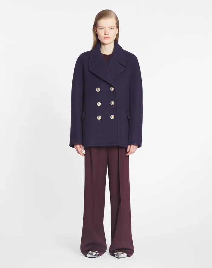 Women Lanvin Coats and Jackets Pea Coat Japanese Ink Women Lanvin Coats and Jackets Pea Coat Japanese Ink
