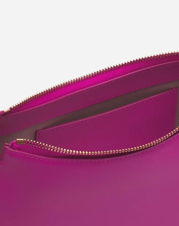Women Lanvin Crossbody Bags and Shoulder Bags Concerto Baguette Leather Bag Fuchsia Women Lanvin Crossbody Bags and Shoulder Bags Concerto Baguette Leather Bag Fuchsia
