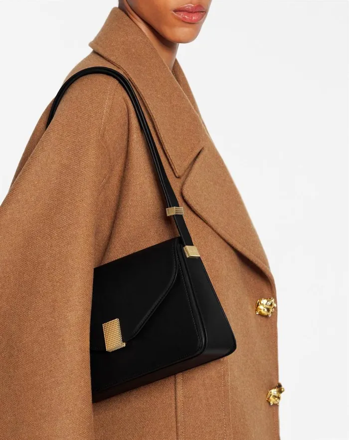 Women Lanvin Crossbody Bags and Shoulder Bags Concerto Leather Bag Black