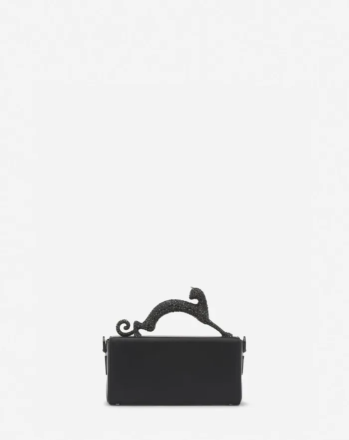 Women Lanvin Crossbody Bags and Shoulder Bags Nano Pencil Cat Leather Bag Black Women Lanvin Crossbody Bags and Shoulder Bags Nano Pencil Cat Leather Bag Black