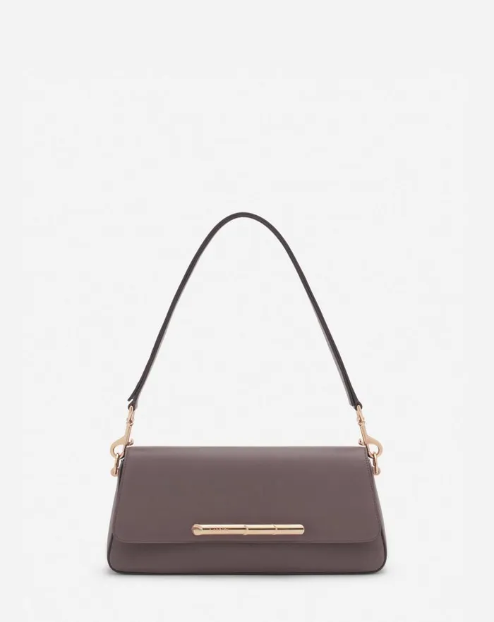 Women Lanvin Crossbody Bags and Shoulder Bags Squence By Lanvin Baguette Bag In Leather Marron Glace