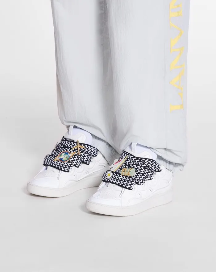 Women Lanvin Curb Lanvin X Future Curb 30 Leather Sneakers For Women Whiteblack Women Lanvin Curb Lanvin X Future Curb 30 Leather Sneakers For Women Whiteblack