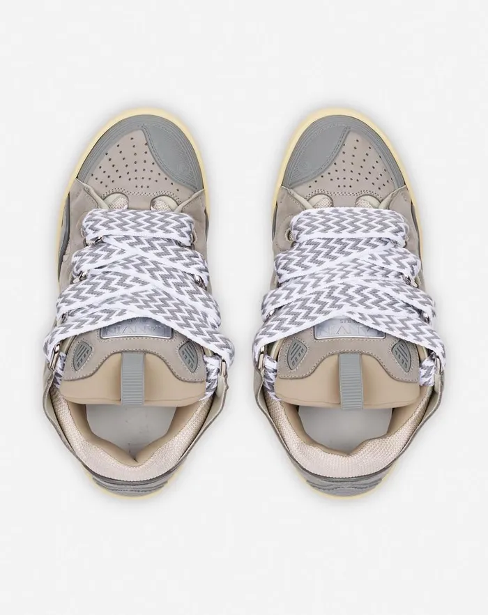 Women Lanvin Curb Leather Curb Sneakers Grey 2 Women Lanvin Curb Leather Curb Sneakers Grey 2