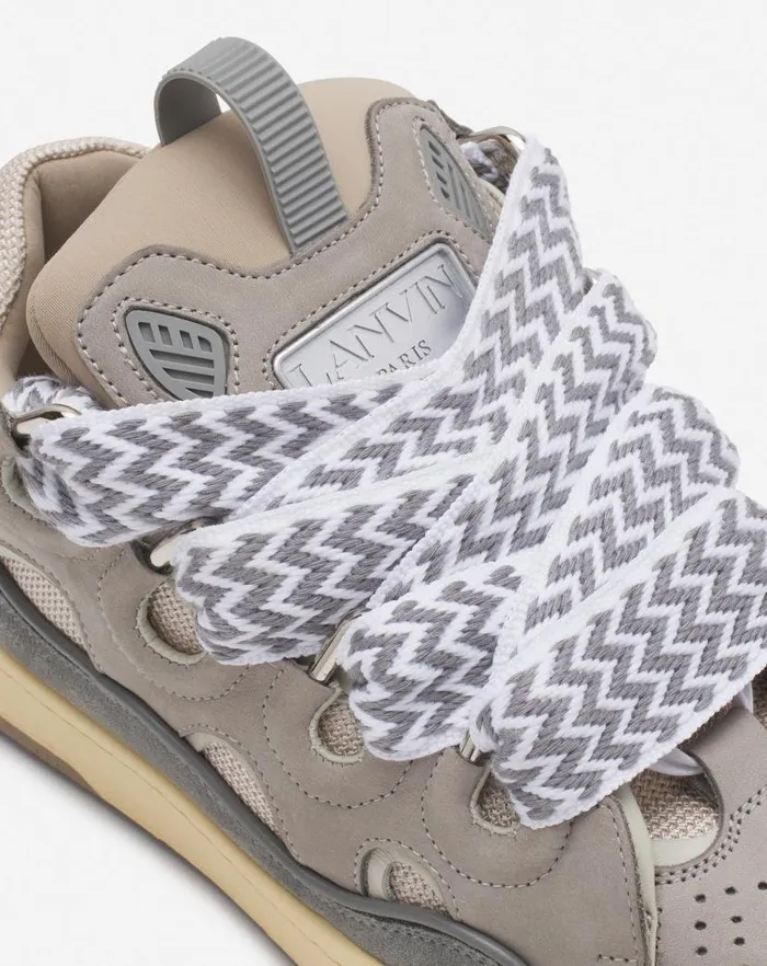 Women Lanvin Curb Leather Curb Sneakers Grey 2 Women Lanvin Curb Leather Curb Sneakers Grey 2