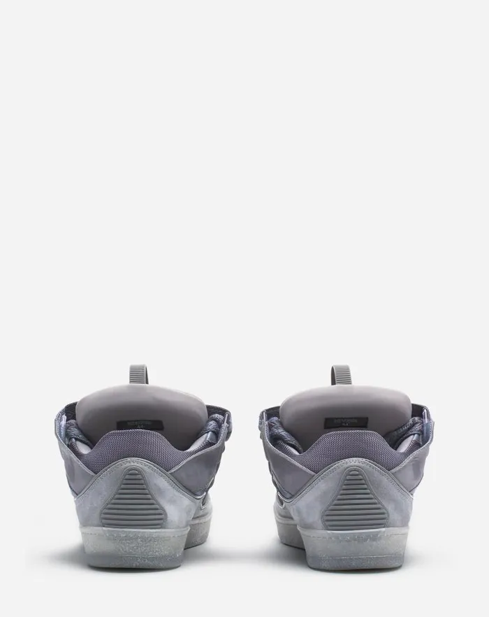 Women Lanvin Curb Leather Curb Sneakers Light Grey Women Lanvin Curb Leather Curb Sneakers Light Grey