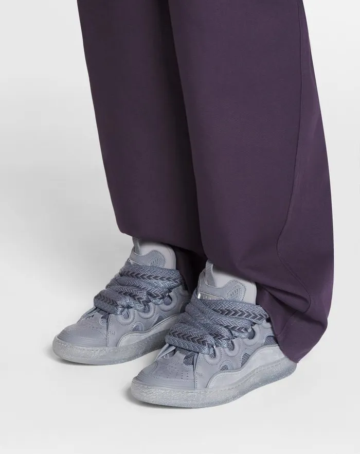 Women Lanvin Curb Leather Curb Sneakers Light Grey Women Lanvin Curb Leather Curb Sneakers Light Grey