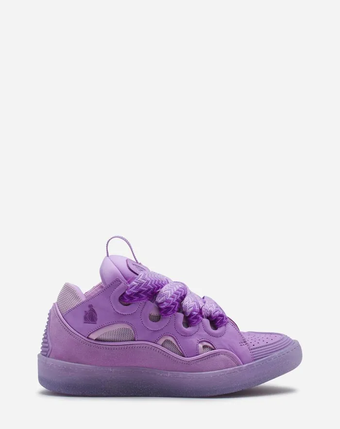 Women Lanvin Curb Leather Curb Sneakers Lilac