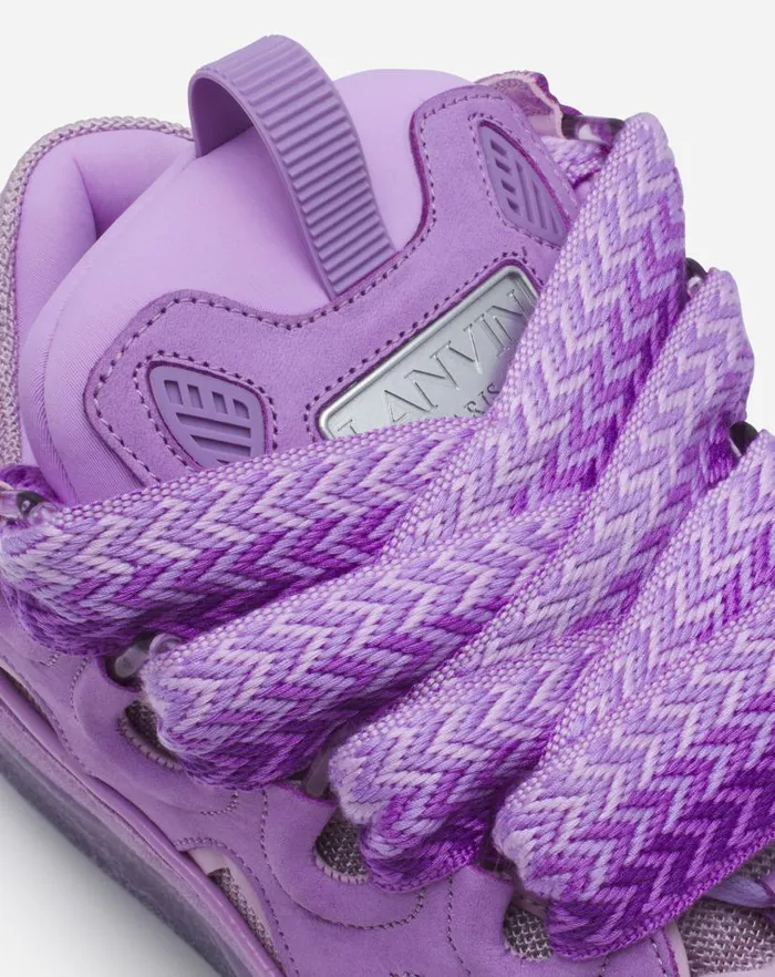 Women Lanvin Curb Leather Curb Sneakers Lilac Women Lanvin Curb Leather Curb Sneakers Lilac