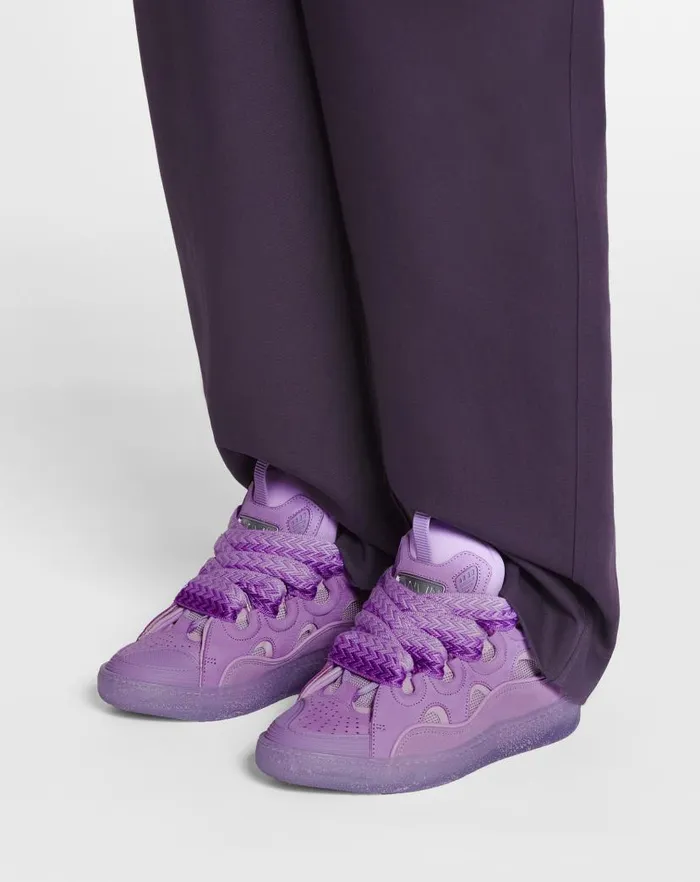 Women Lanvin Curb Leather Curb Sneakers Lilac Women Lanvin Curb Leather Curb Sneakers Lilac