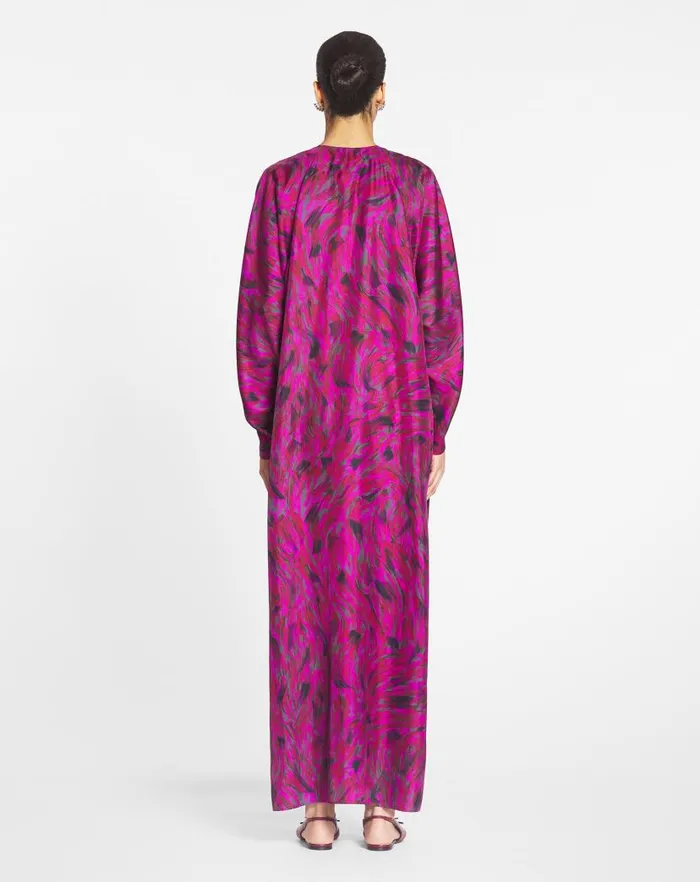Women Lanvin Dresses Printed Caftan Dress Fuchsia Women Lanvin Dresses Printed Caftan Dress Fuchsia