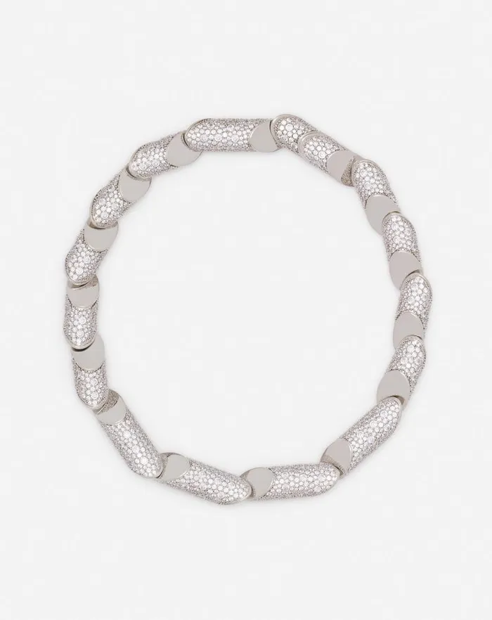 Women Lanvin Jewelry Haute Squence Rhinestone Necklace Silvercrystal