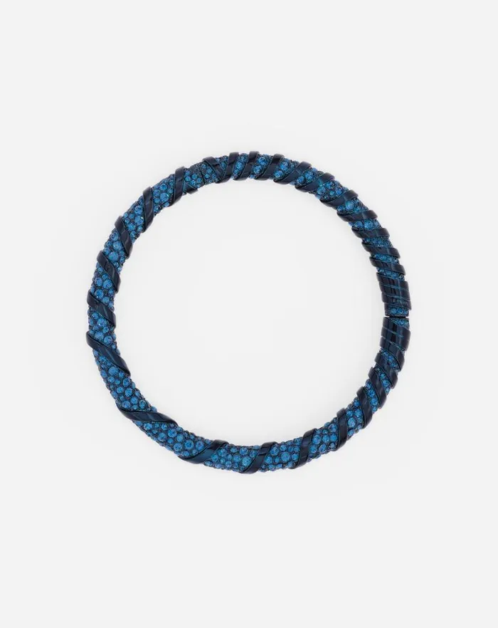 Women Lanvin Jewelry Rhinestone Melodie Choker Necklace Bluecrystal