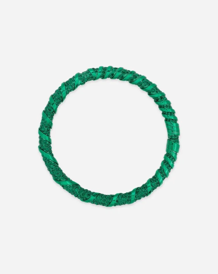 Women Lanvin Jewelry Rhinestone Melodie Choker Necklace Green