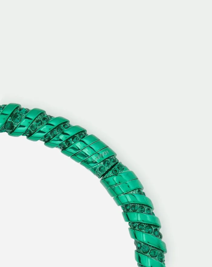 Women Lanvin Jewelry Rhinestone Melodie Choker Necklace Green