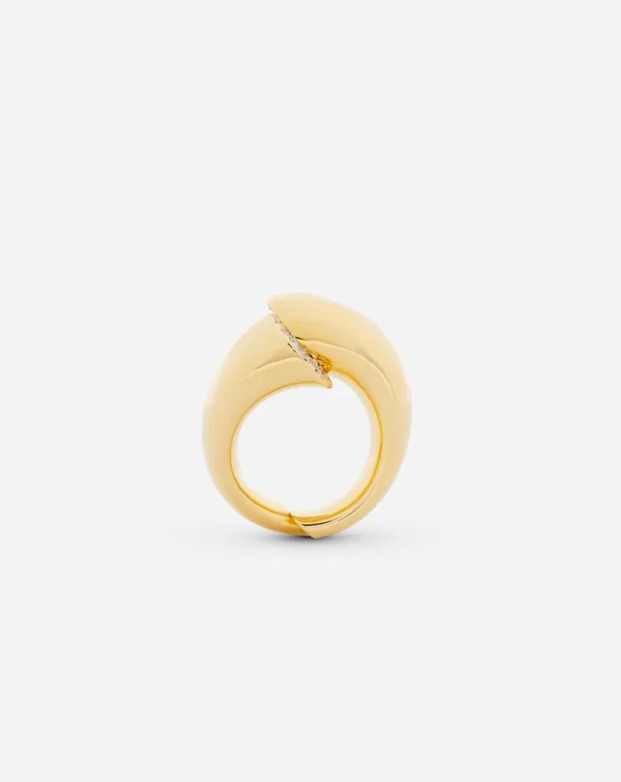 Women Lanvin Jewelry Sequence By Lanvin Rhinestone Ring Goldcrystal