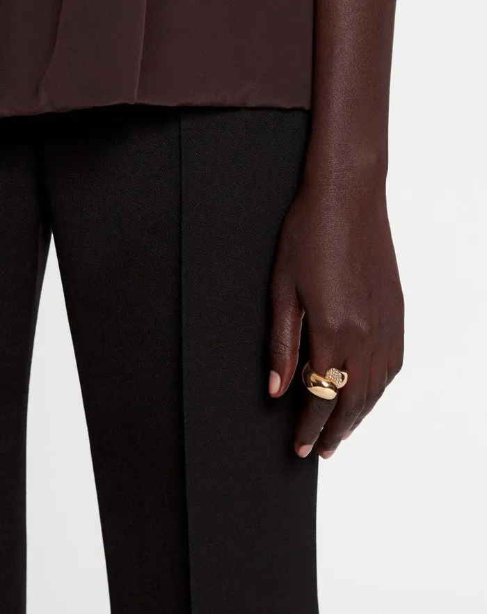 Women Lanvin Jewelry Sequence By Lanvin Rhinestone Ring Goldcrystal