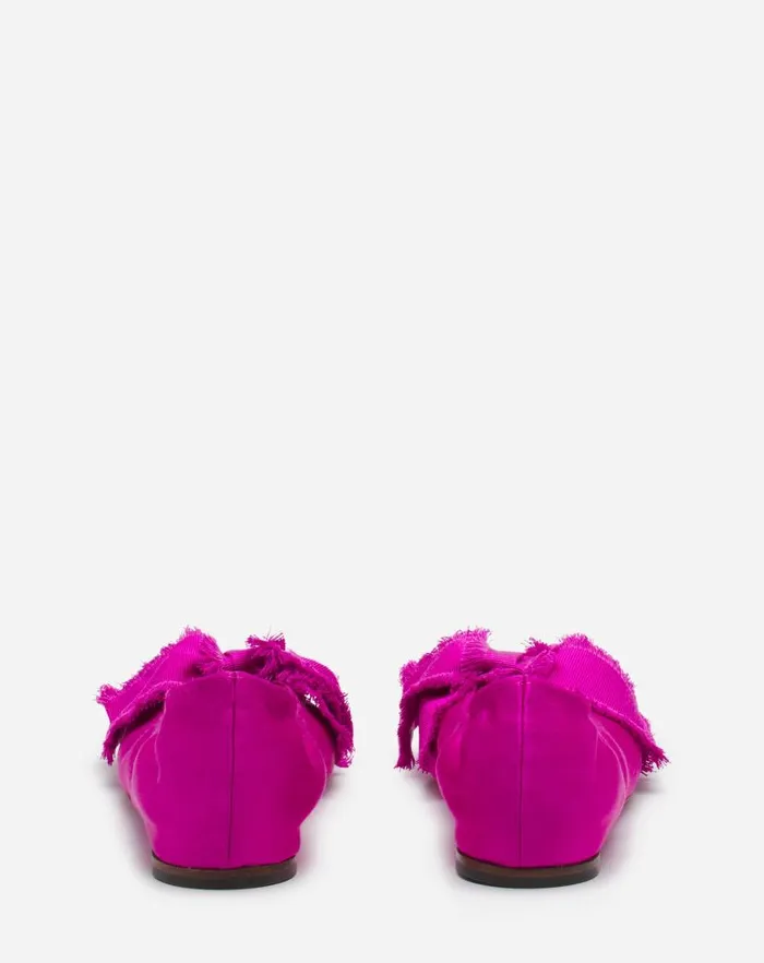 Women Lanvin Loafers Ballerina Flat With A Satin Bow Fuchsia Women Lanvin Loafers Ballerina Flat With A Satin Bow Fuchsia