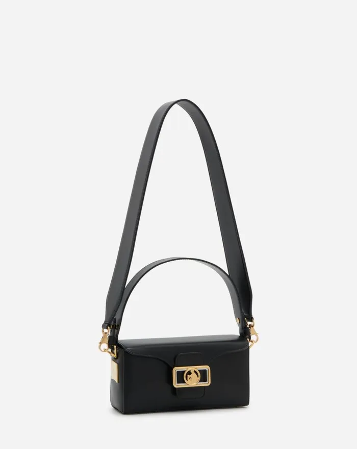Women Lanvin Mini Bags and Clutches Shiny Leather Nano Pencil Bag Black