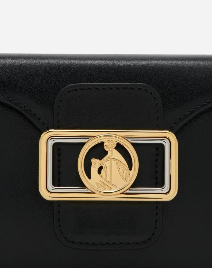 Women Lanvin Mini Bags and Clutches Shiny Leather Nano Pencil Bag Black