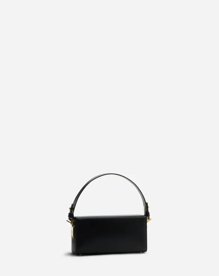 Women Lanvin Mini Bags and Clutches Shiny Leather Nano Pencil Bag Black