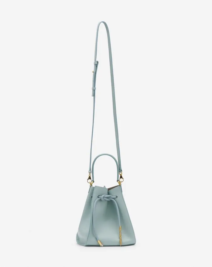 Women Lanvin Mini Bags and Clutches Small Leather Sequence By Lanvin Handbag Ice Blue
