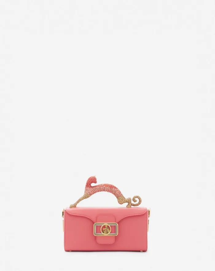 Women Lanvin Pencil Nano Pencil Cat Bag In Leather And Rhinestones Venusdune