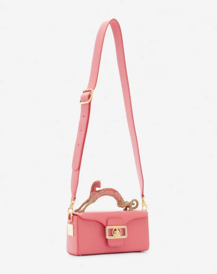 Women Lanvin Pencil Nano Pencil Cat Bag In Leather And Rhinestones Venusdune