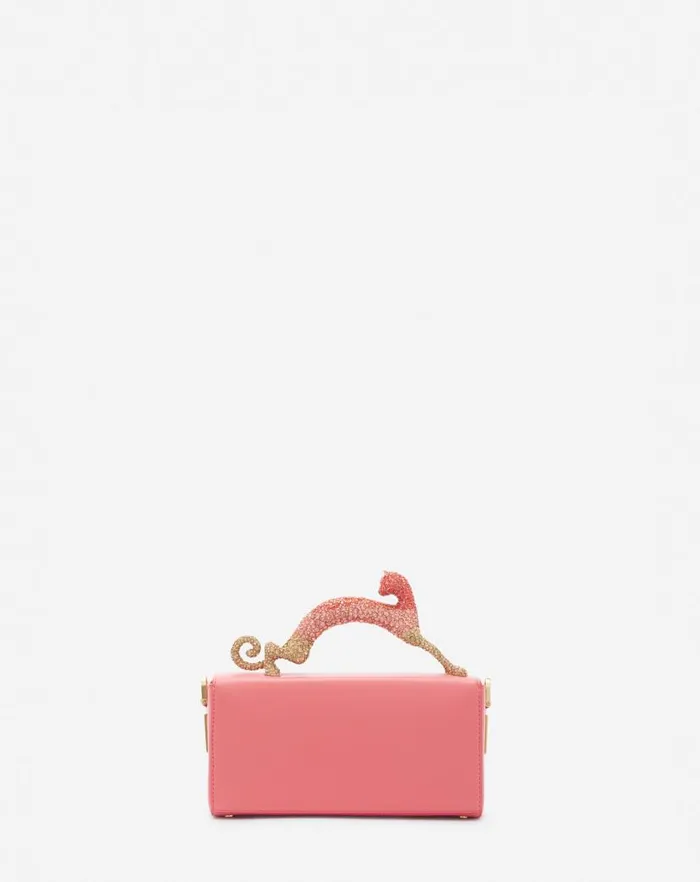 Women Lanvin Pencil Nano Pencil Cat Bag In Leather And Rhinestones Venusdune