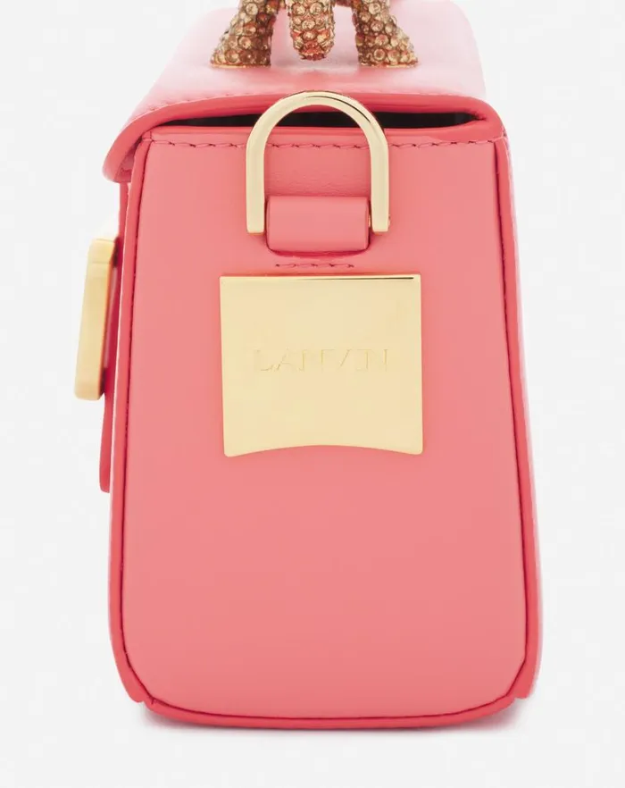 Women Lanvin Pencil Nano Pencil Cat Bag In Leather And Rhinestones Venusdune